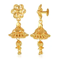 Golden Brass  Jhumkas Earrings For Women-thumb2