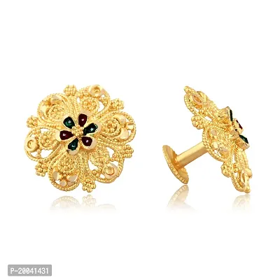 Vivastri's GoldenAlloy  Studs Earrings For Women-thumb2