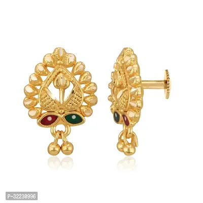 Golden Brass  Studs Earrings For Women-thumb3