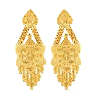 Golden Brass  Jhumkas Earrings For Women-thumb1