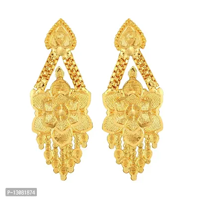 Golden Brass  Jhumkas Earrings For Women-thumb2