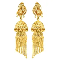 Golden Brass  Studs Earrings For Women-thumb1