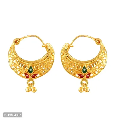 Vivastri Golden  Alloy  Chandbalis Earrings For Women-thumb4