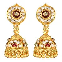 Golden Alloy  Jhumkas Earrings For Women-thumb1