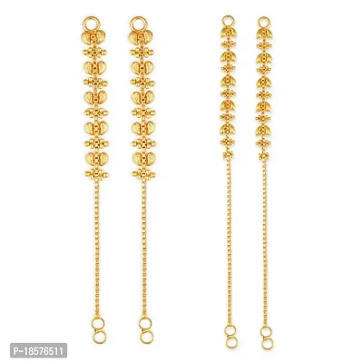 VIVASTRI Golden Alloy  Ear Cuff Earrings For Women