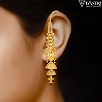 Golden Brass  Jhumkas Earrings For Women-thumb1