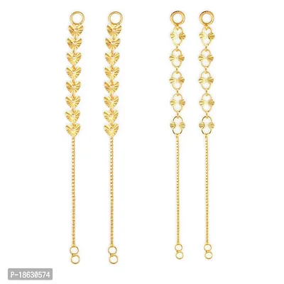 Vivastri Golden  Alloy  Ear Cuff Earrings For Women