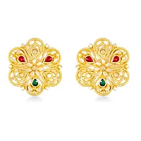 Vivastri's GoldenAlloy  Studs Earrings For Women-thumb2