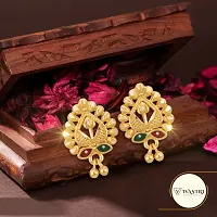 Golden Brass  Studs Earrings For Women-thumb3