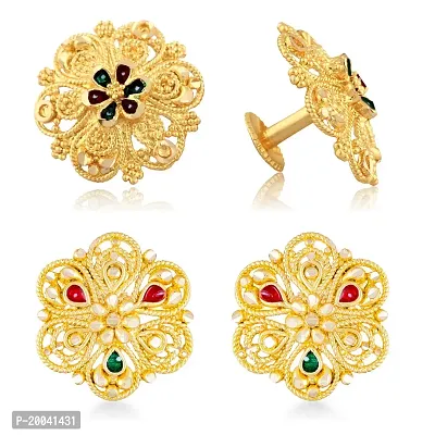 Vivastri's GoldenAlloy  Studs Earrings For Women