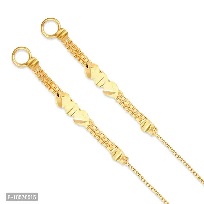 VIVASTRI Golden Alloy  Ear Cuff Earrings For Women-thumb2