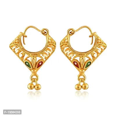 Vivastri Golden  Alloy  Chandbalis Earrings For Women-thumb3