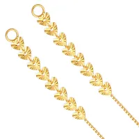 VIVASTRI Golden Alloy  Ear Cuff Earrings For Women-thumb2