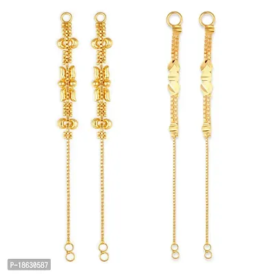 Vivastri Golden  Alloy  Ear Cuff Earrings For Women