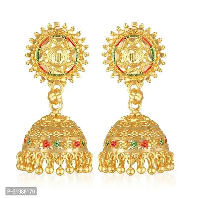 Stylish Golden Alloy Earrings For Women-thumb2