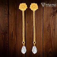 Golden Brass  Drop Earrings Earrings For Women-thumb1