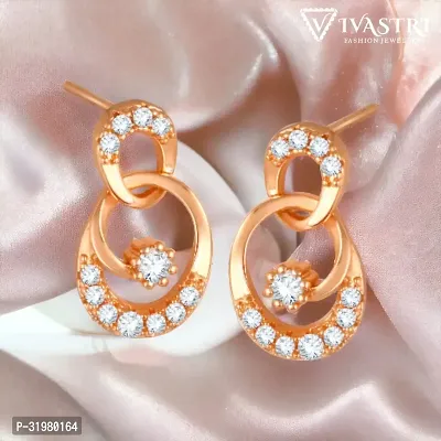 Stylish Golden Alloy Earrings For Women