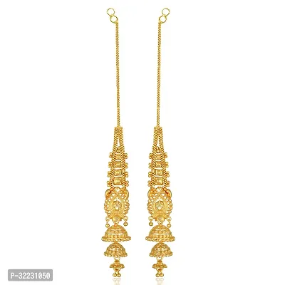 Golden Brass  Jhumkas Earrings For Women-thumb3