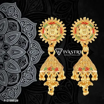 Stylish Golden Alloy Earrings For Women