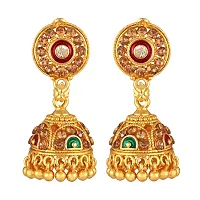 Golden Alloy  Jhumkas Earrings For Women-thumb1