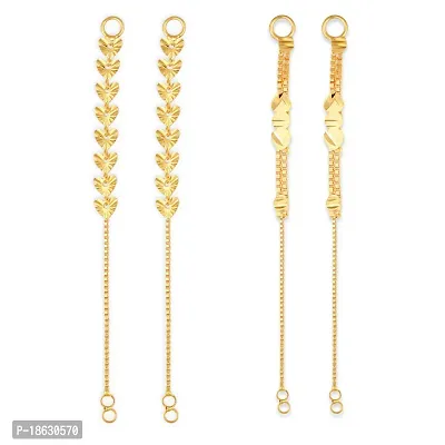 Vivastri Golden  Alloy  Ear Cuff Earrings For Women