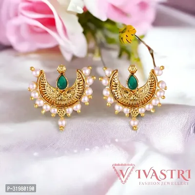 Stylish Golden Alloy Earrings For Women-thumb0