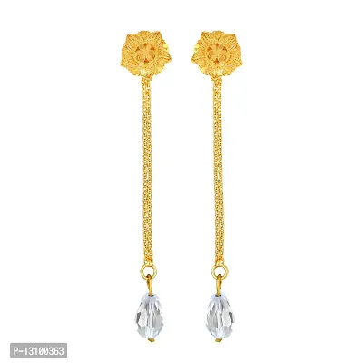 Golden Brass  Drop Earrings Earrings For Women-thumb0