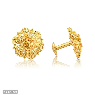 Vivastri's GoldenAlloy Cubic Zirconia Studs Earrings For Women-thumb2