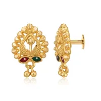 Golden Brass  Studs Earrings For Women-thumb2