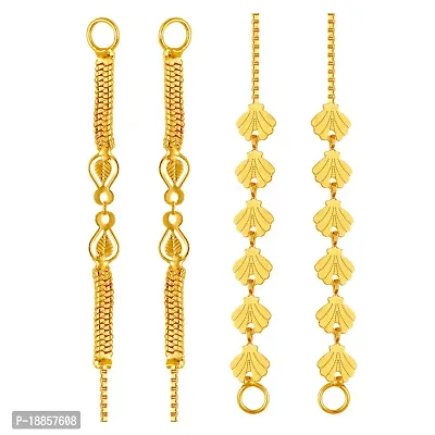 VIVASTRI Golden  Alloy  Ear Cuff Earrings For Women