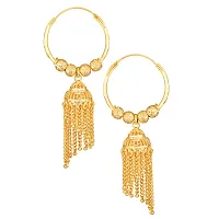 Golden Brass  Studs Earrings For Women-thumb1