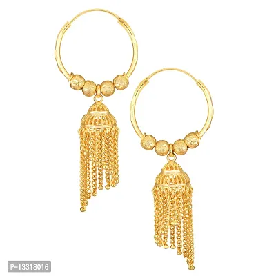 Golden Brass  Studs Earrings For Women-thumb2