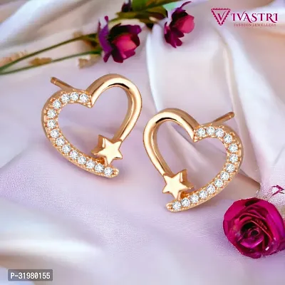 Stylish Golden Alloy Earrings For Women-thumb0