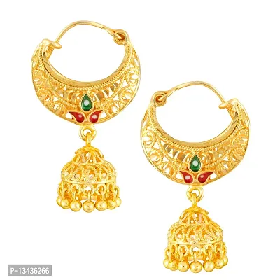 Golden Brass  Drop Earrings Earrings For Women-thumb2