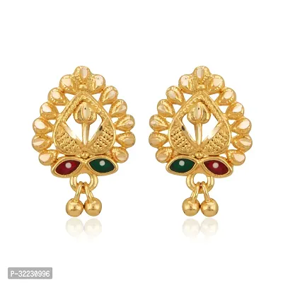 Golden Brass  Studs Earrings For Women-thumb0