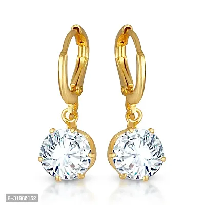 Stylish Golden Alloy Earrings For Women-thumb0