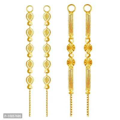 VIVASTRI Golden  Alloy  Ear Cuff Earrings For Women-thumb0