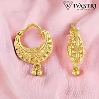 Golden Brass  Studs Earrings For Women-thumb2