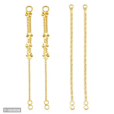 Vivastri Golden  Alloy  Ear Cuff Earrings For Women-thumb0