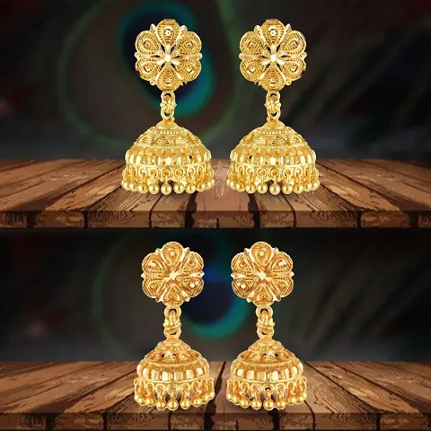 VIVASTRI Alloy Jhumkas Earrings For Women