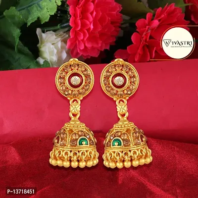 Golden Alloy  Jhumkas Earrings For Women-thumb0