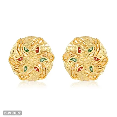 VIVASTRI Golden Alloy  Jhumkas Earrings For Women-thumb2