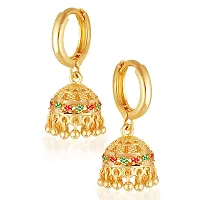 Stylish Golden Alloy Earrings For Women-thumb1