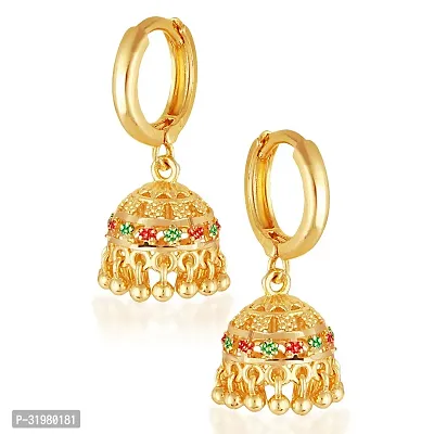 Stylish Golden Alloy Earrings For Women-thumb2