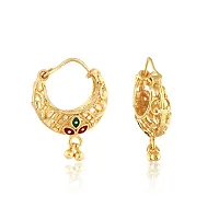 VIVASTRI Golden Alloy Cubic Zirconia Studs Earrings For Women-thumb1