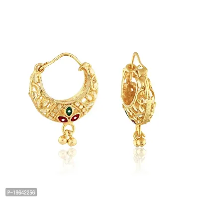 VIVASTRI Golden Alloy Cubic Zirconia Studs Earrings For Women-thumb2