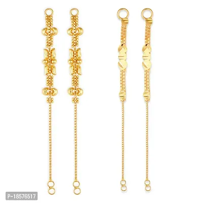 VIVASTRI Golden Alloy  Ear Cuff Earrings For Women