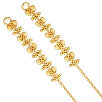 VIVASTRI Golden Alloy  Ear Cuff Earrings For Women-thumb2