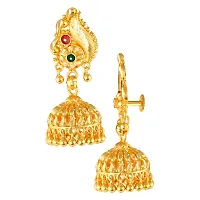 Golden Brass  Jhumkas Earrings For Women-thumb2