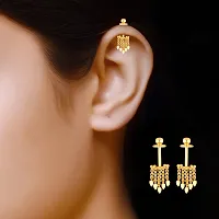 Vivastri Golden Alloy  Drop Earrings Earrings For Women-thumb1